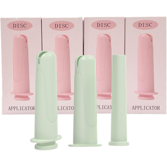 Mottery SafeInsert Menstrual Disc Applicator green front view for hygienic insertion