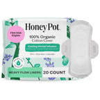 The Honey Pot Company Herbal Heavy Flow Panty Liners front view for organic feminine care.