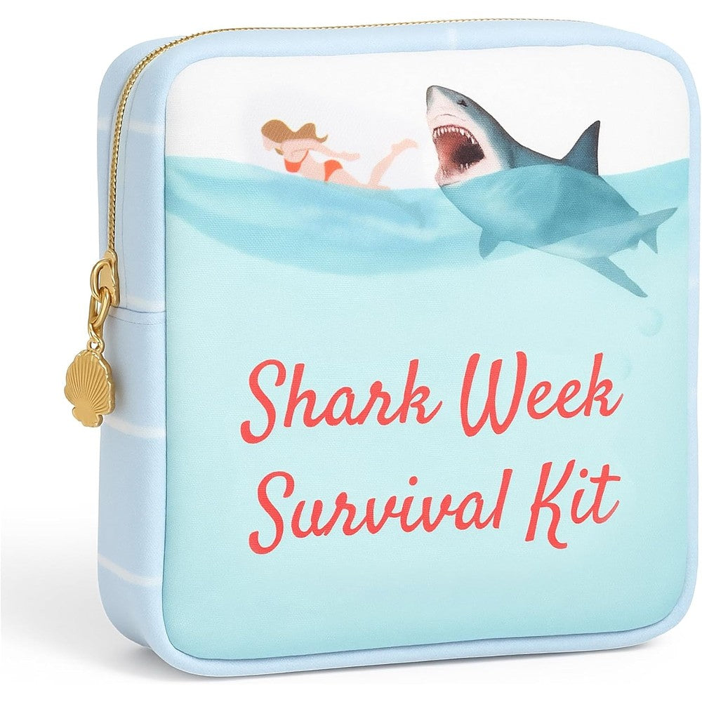 Primo Lines Period Bag front view featuring Shark Week design for discreet storage.