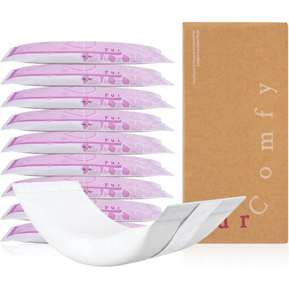 PurComfy 2-in-1 Postpartum Pads 10 count box front view for maternity recovery.