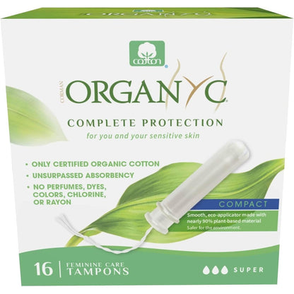 Corman Organyc 100% Organic Cotton Tampons front box view.