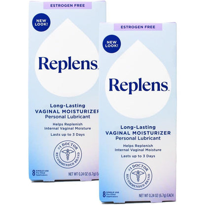 Replens Long Lasting Vaginal Moisturizer Pack of Two front view authentic imported packaging