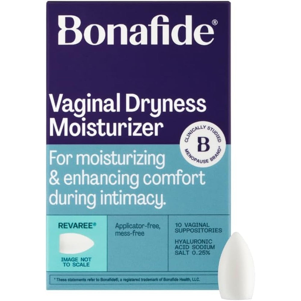Bonafide Revaree vaginal moisturizer 10 count box front view