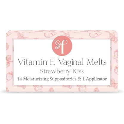 Femallay Organic Vaginal Melts Strawberry front packaging view for feminine moisturizing.