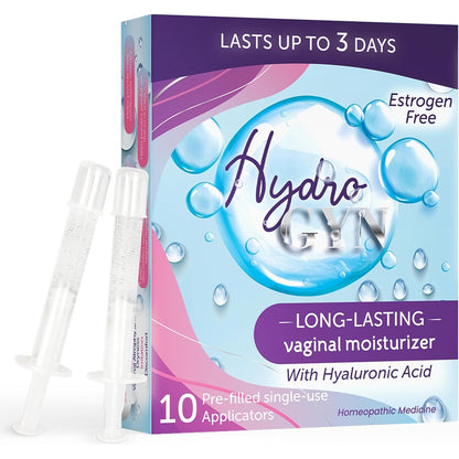 Terramed Hydro GYN Vaginal Moisturizer front view of packaging for dryness relief.