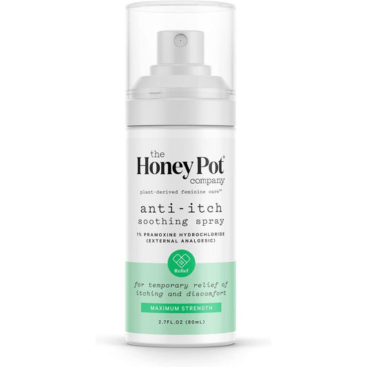 The Honey Pot Company Feminine Anti-Itch Spray front view for intimate relief
