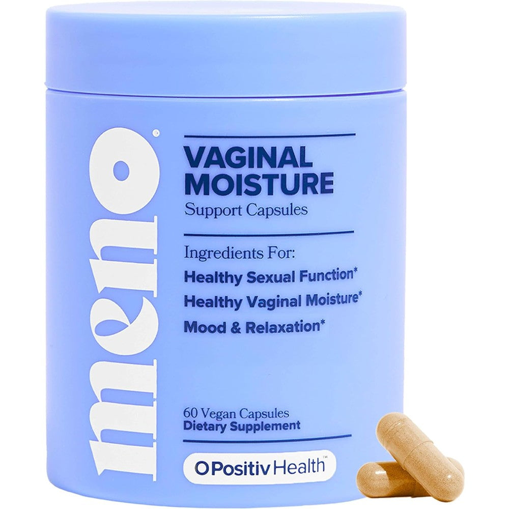 O Positiv MENO Vaginal Moisture Support Capsules front bottle view for menopause relief