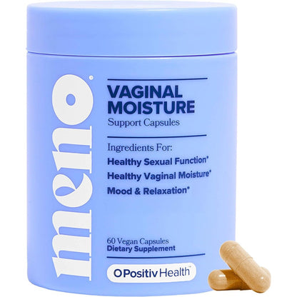 O Positiv MENO Vaginal Moisture Support Capsules front bottle view for menopause relief
