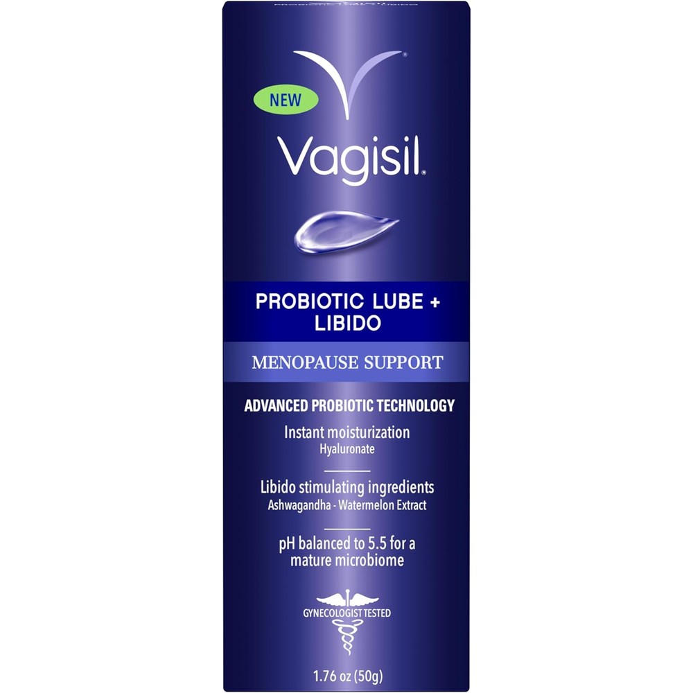 Vagisil Menopause Support Probiotic Lube front view for intimate hydration