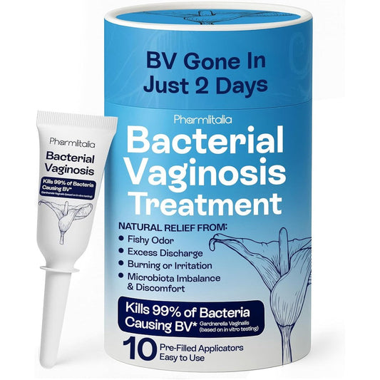 Pharmlitalia Bacterial Vaginosis Treatment front view 10 pre-filled applicators for feminine care