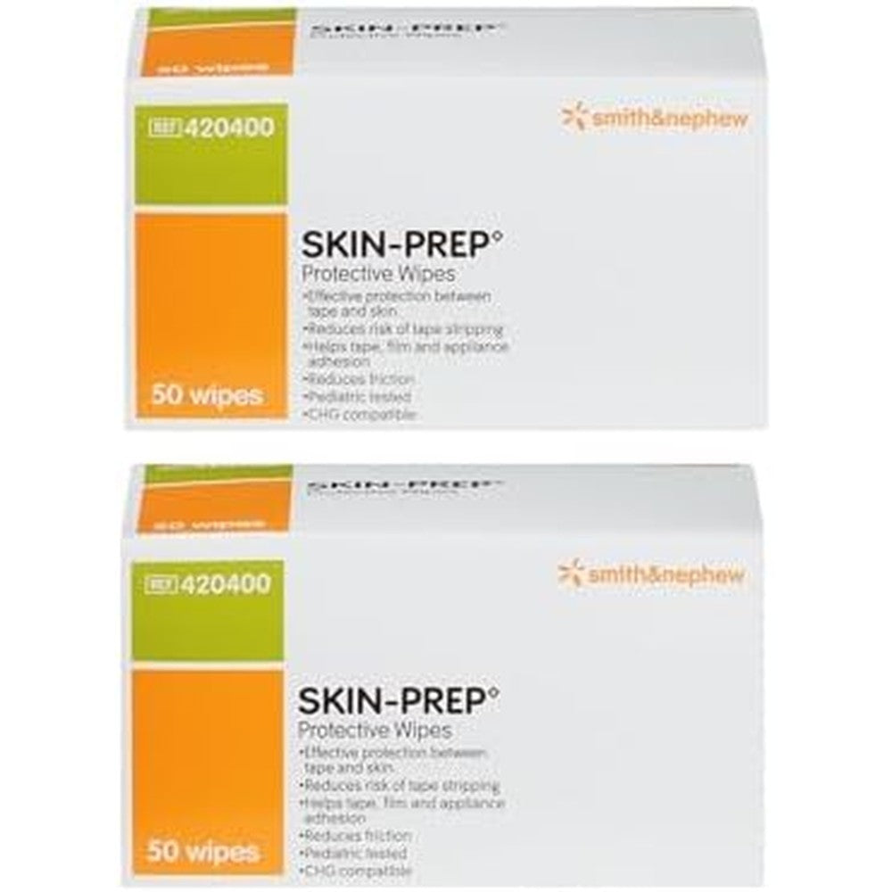 Smith & Nephew Skin-Prep Protective Wipes 50 count box front view for skin barrier protection