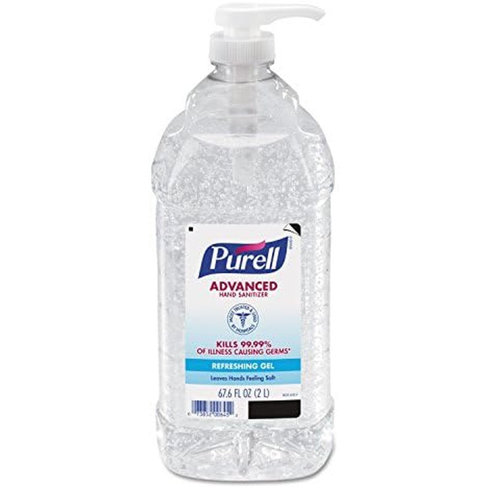 Purell Advanced Hand Sanitizer Refreshing Gel, Clean Scent, 2-Liter Pump Bottle (Pack of 1). 9625-04