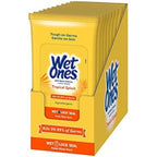 Wet Ones Antibacterial Hand Wipe, Travel Packs- Tropical Splash Scent, 20 Count (Pack of 10), 200 Wipes