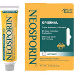 Neosporin Original First Aid Triple Antibiotic Ointment front view packaging for wound care