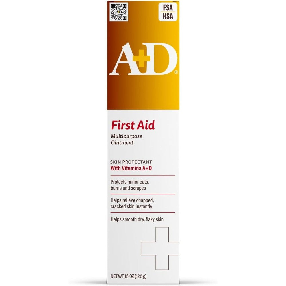 A+D First Aid Healing Ointment 1.5 Ounce tube front view showing product branding.