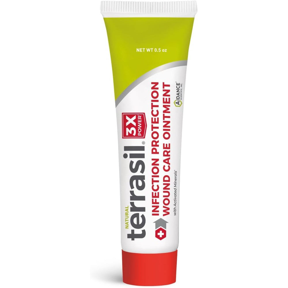 Terrasil Wound Care 3X healing ointment front view tube for first aid infection protection
