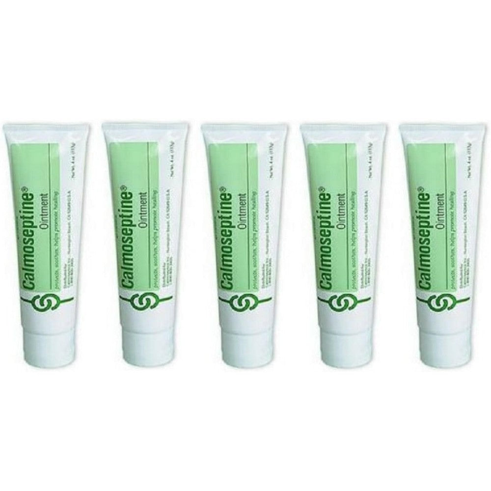 Calmoseptine Ointment Tube 4 Ounce front view of moisture barrier cream packaging