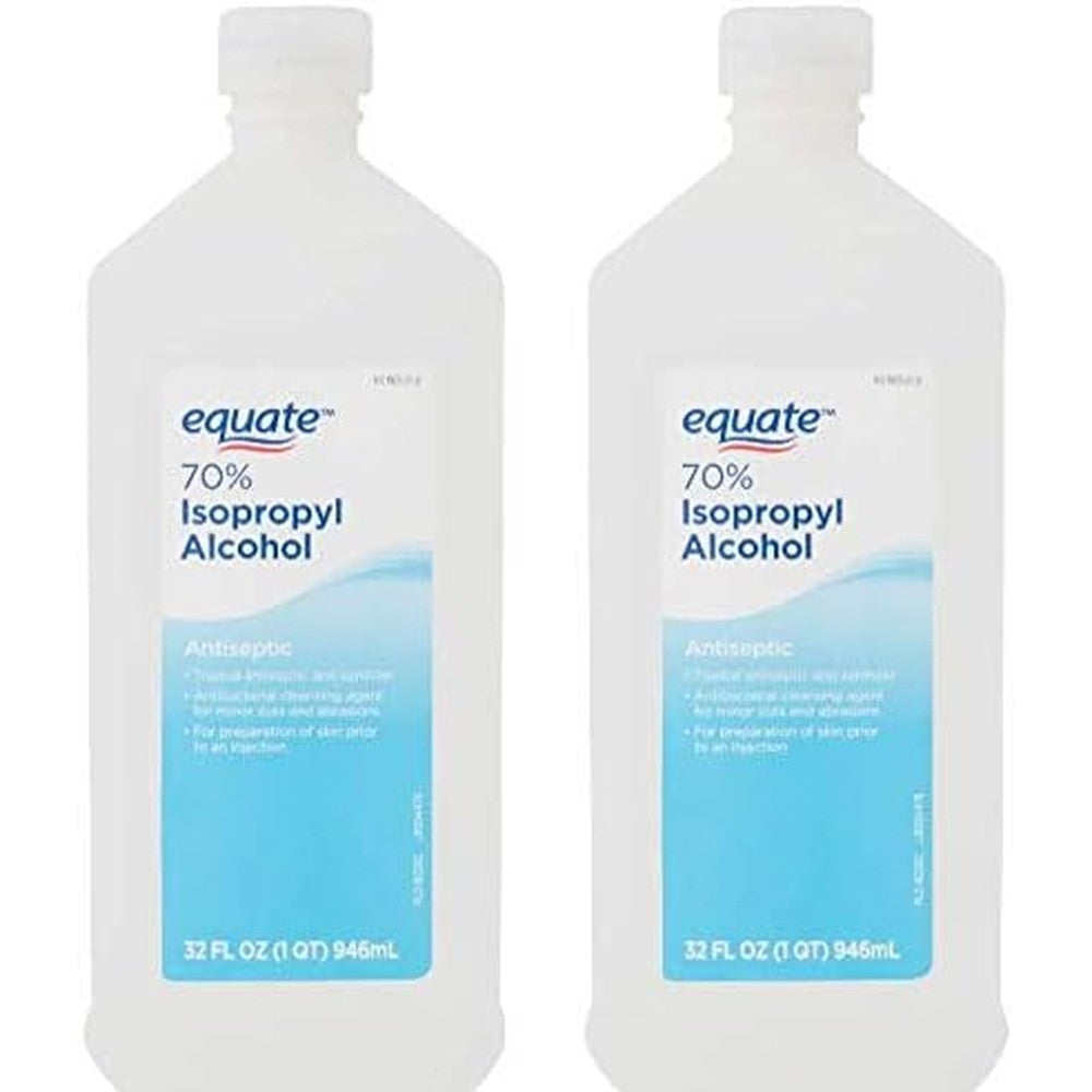 Vi-Jon Isopropyl 70 Percent Alcohol Antiseptic 32 Ounce front view pack of two bottles