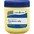 TheraCare Petroleum Jelly Skin Protectant four ounce jar front view for dry skin relief