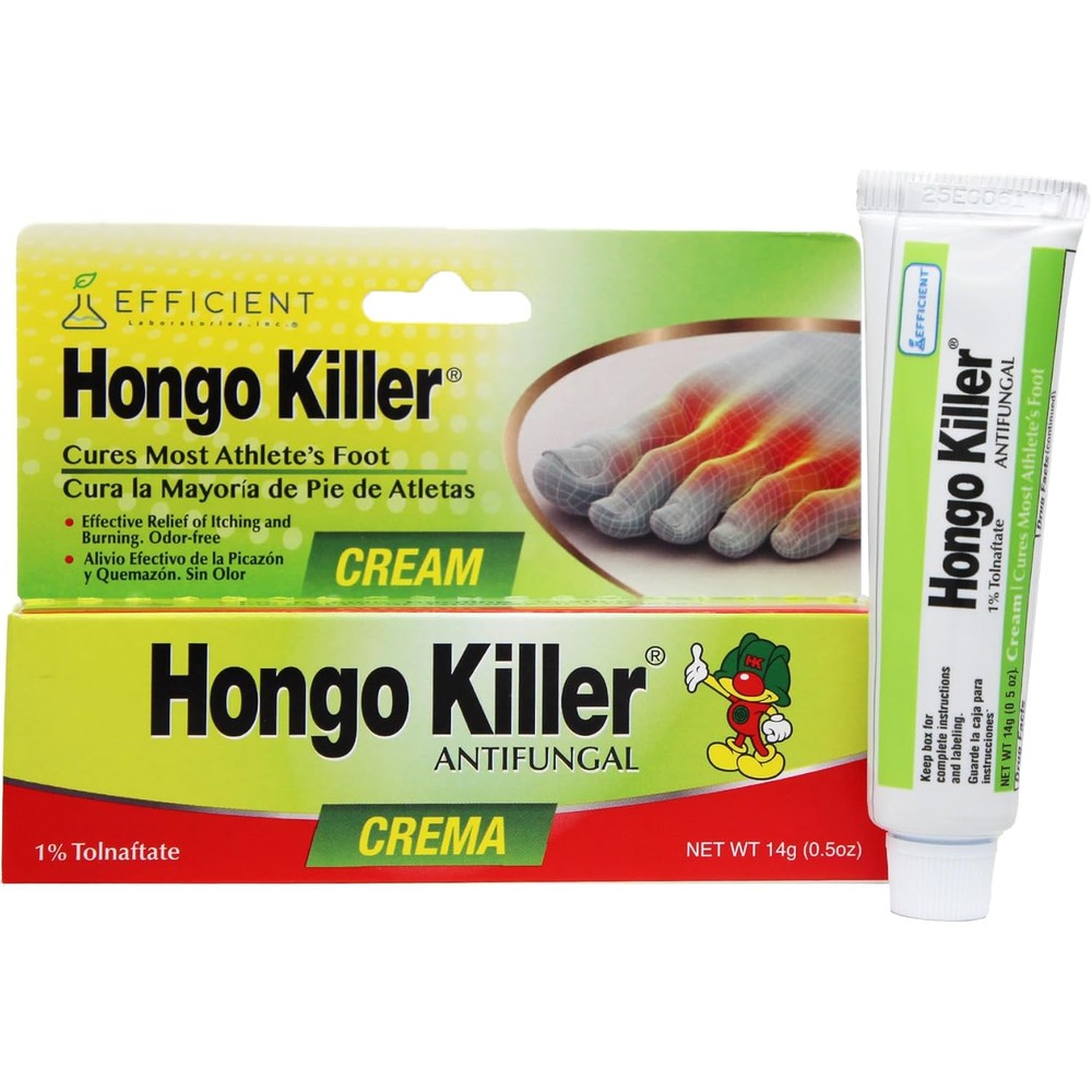 Hongo Killer Antifungal Cream front view for athlete's foot relief.