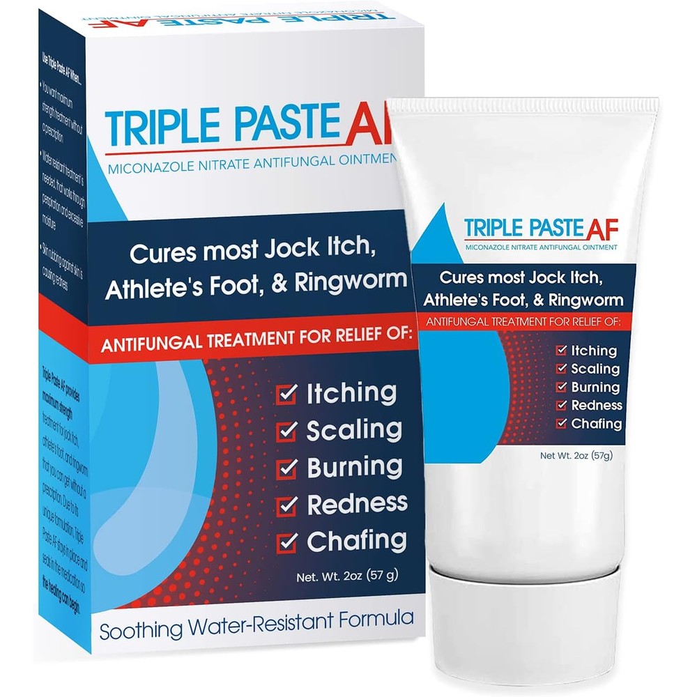 Triple Paste AF Antifungal Ointment front view packaging tube for athlete's foot treatment