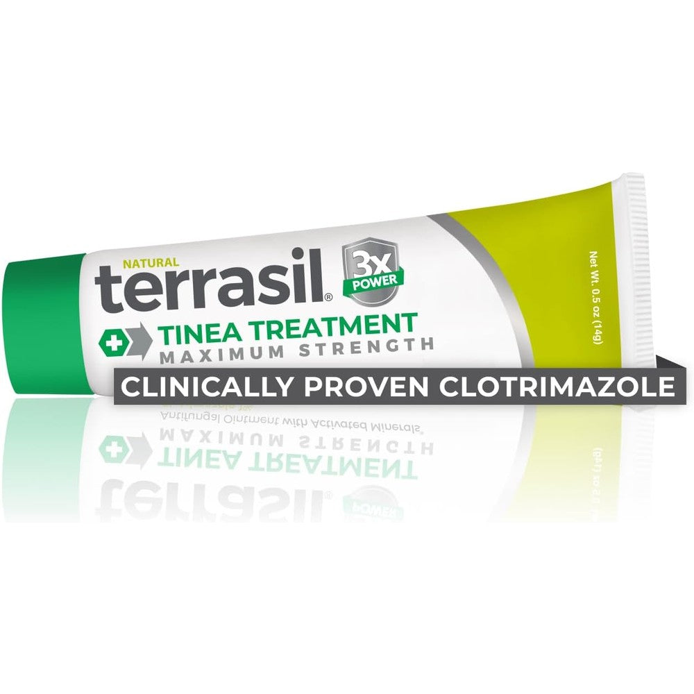 Terrasil Tinea Versicolor Treatment Cream Max Strength front view for antifungal relief.