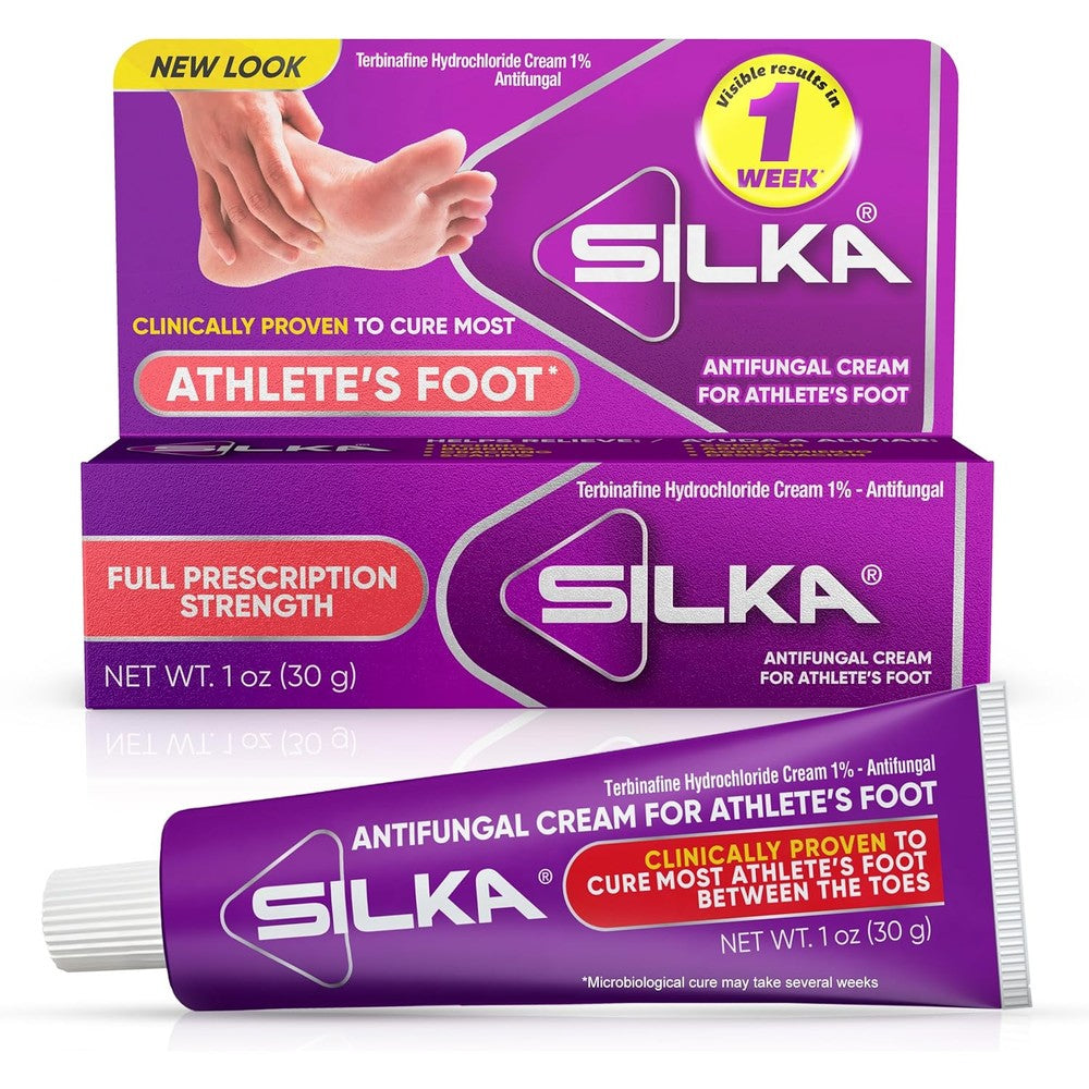 Silka Anti-Fungal Maximum Strength Cream front view for athlete's foot relief.