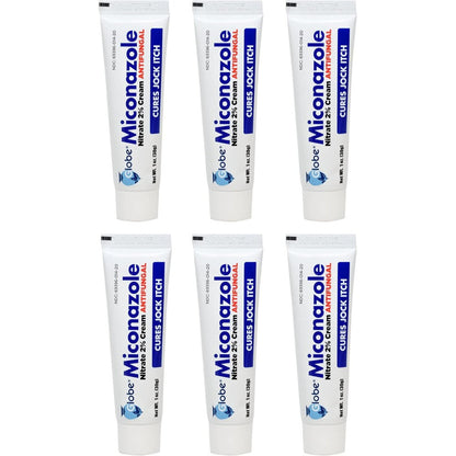 Globe Miconazole Nitrate 2% Antifungal Cream front view tube for athlete's foot relief.