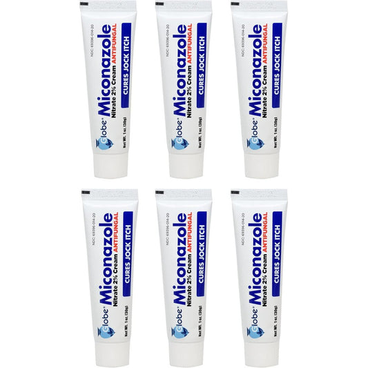 Globe Miconazole Nitrate 2% Antifungal Cream front view tube for athlete's foot relief.