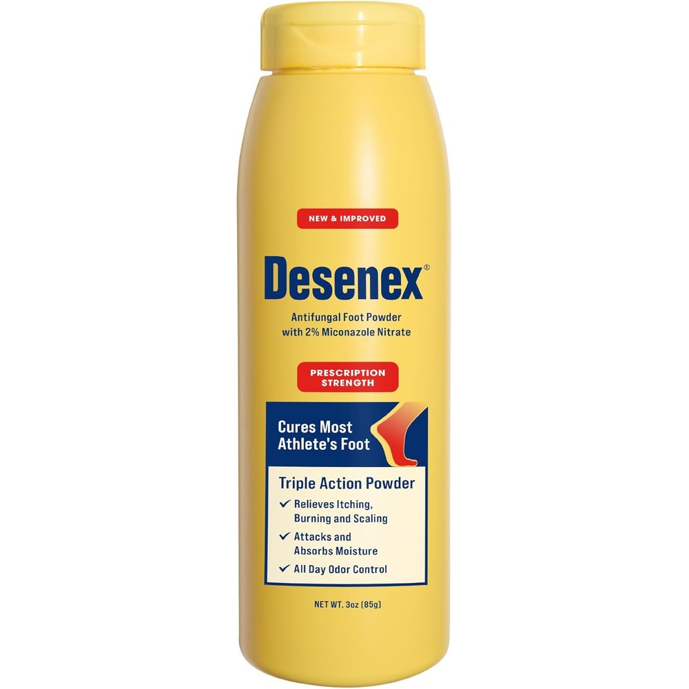 Desenex Anti Fungal Foot Powder three ounce bottle front view for athlete foot treatment