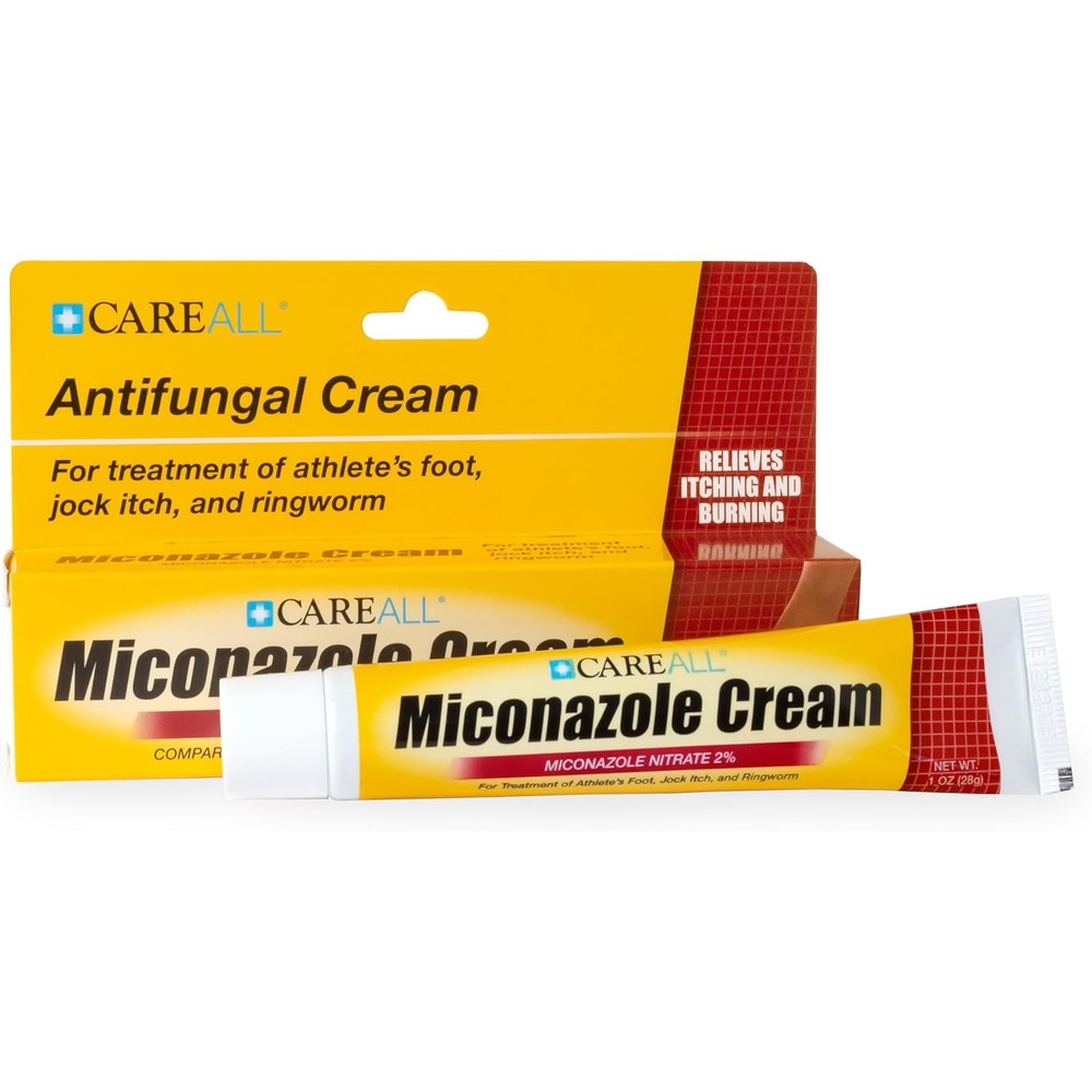 CareAll Miconazole Nitrate Antifungal Cream front view for ringworm treatment.