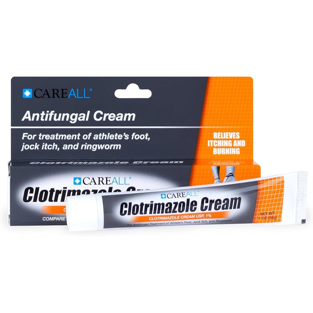 CareAll Clotrimazole Antifungal Cream front view packaging for athlete foot relief