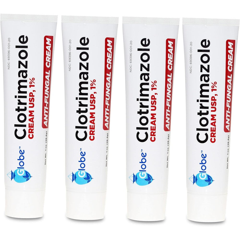 Globe Clotrimazole Antifungal Cream 4 Pack front view for ringworm treatment