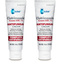 Globe Clotrimazole Antifungal Cream 1% USP front view pack of two