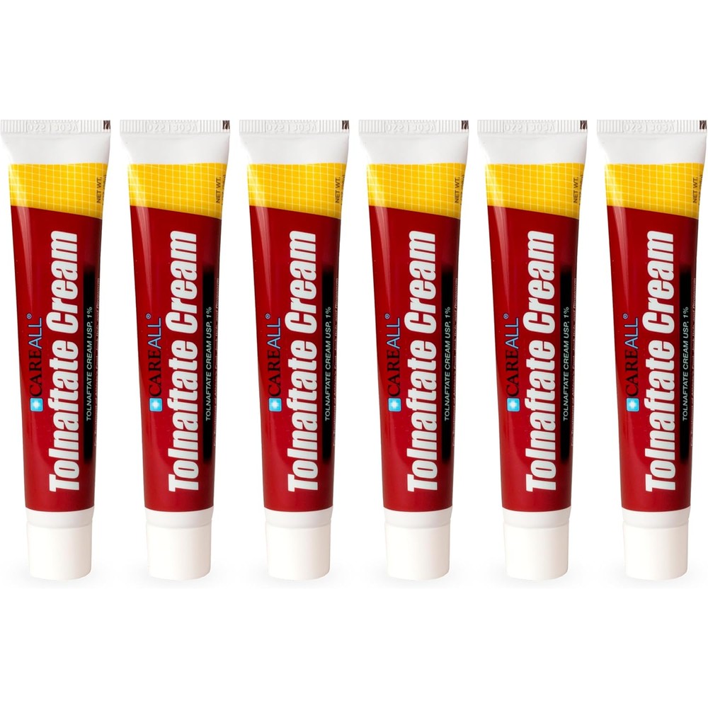 CareAll Tolnaftate Antifungal Cream 6 pack front view for athlete's foot treatment