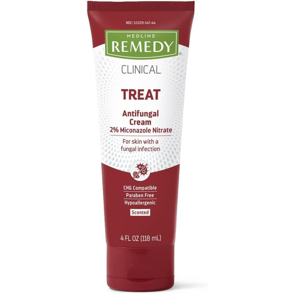 Medline Remedy Clinical Antifungal Cream 4 oz tube with 2 percent miconazole nitrate for skin fungus