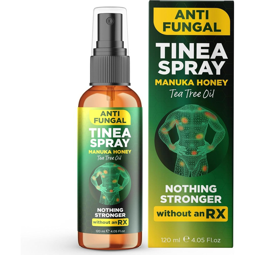 Terramed Just Think Comfort Tinea Versicolor Treatment Antifungal Spray front view for skin fungal infection relief