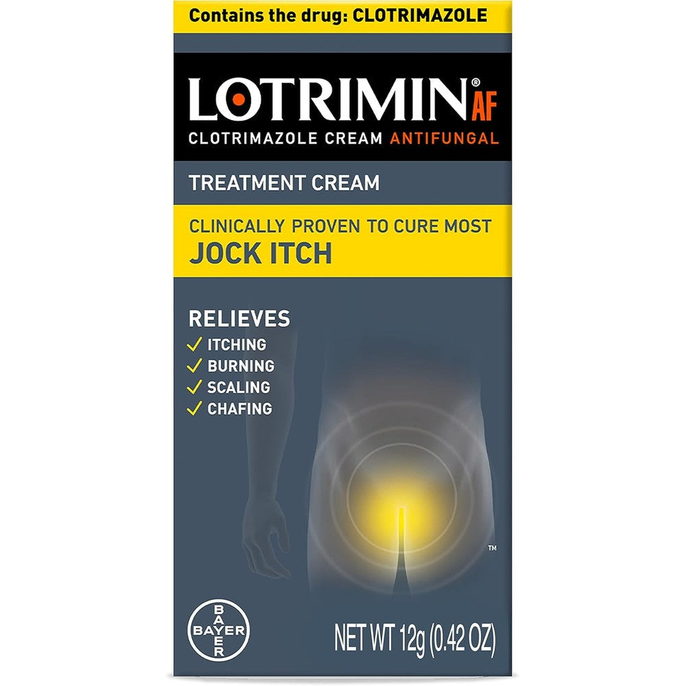 Lotrimin AF Jock Itch Antifungal Cream front view of two pack for itch relief