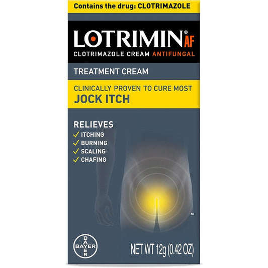 Lotrimin AF Jock Itch Antifungal Cream front view of two pack for itch relief