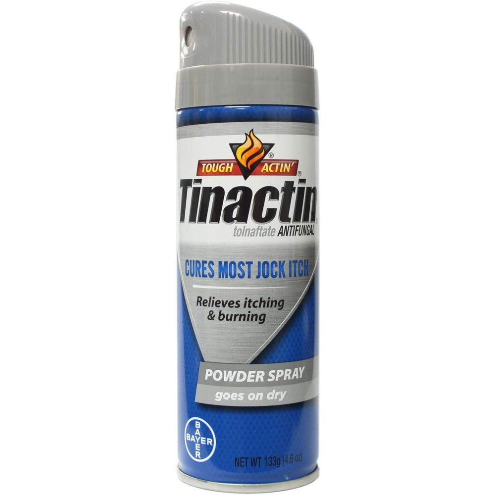 Tinactin Antifungal Jock Itch Powder Spray 133 grams front view for fungal relief.