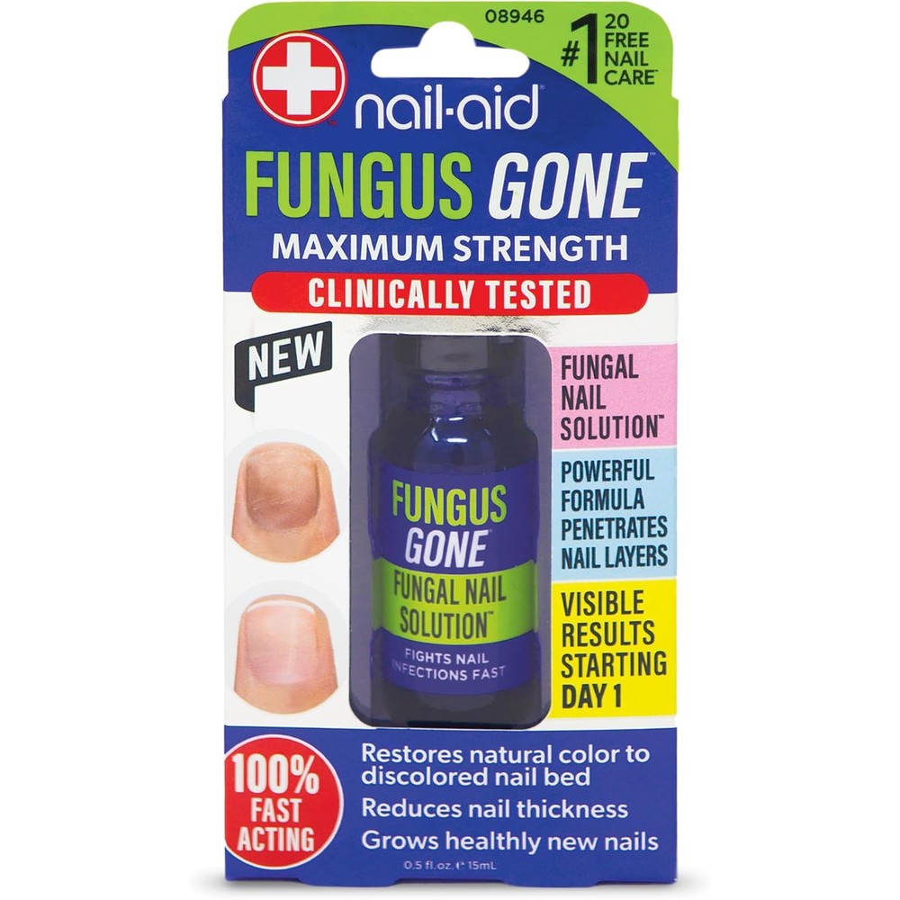 Nail-Aid Fungi Gone Maximum Strength front view antifungal treatment.