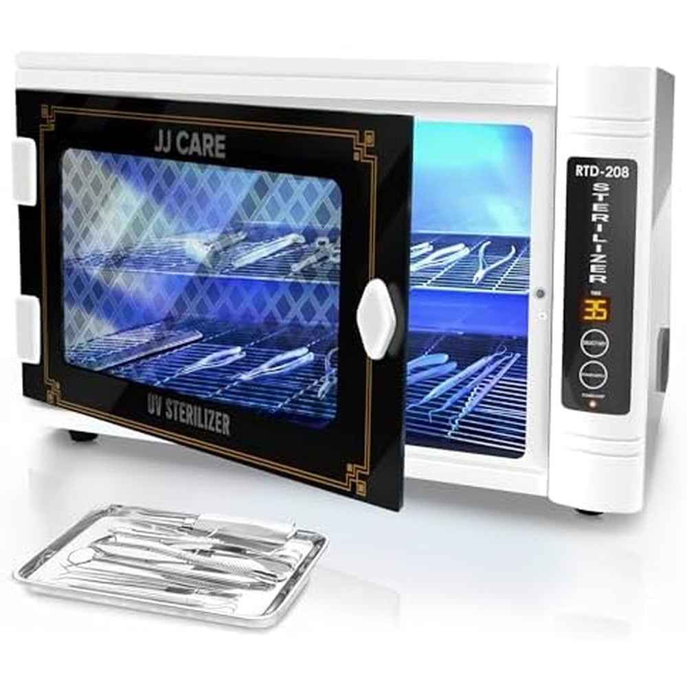 JJ Care 8L UV sanitizer cabinet front view for salon tools