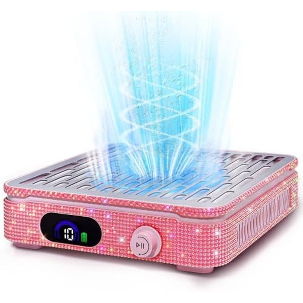 XISZMOG Cordless Nail Dust Collector pink front view