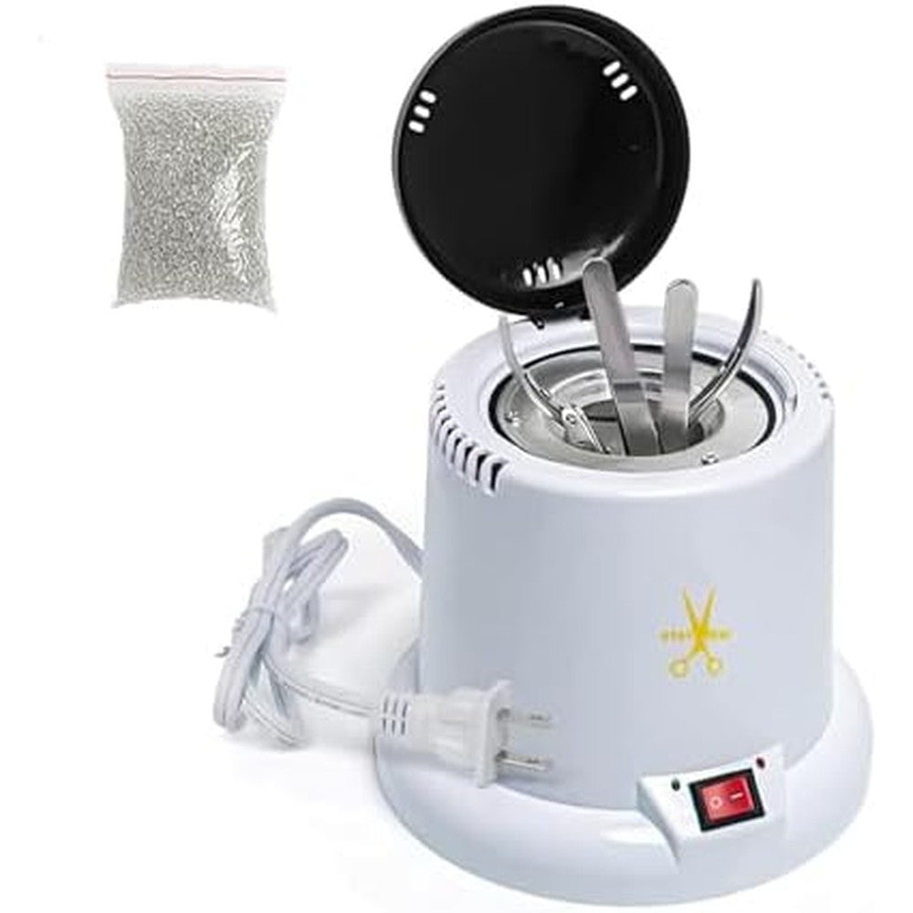 Allglam nail tool sterilizer front view with lid open