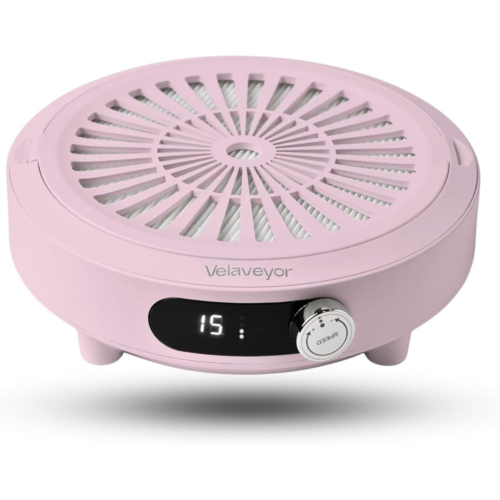 Velaveyor Nail Dust Collector 3800 RPM pink front view