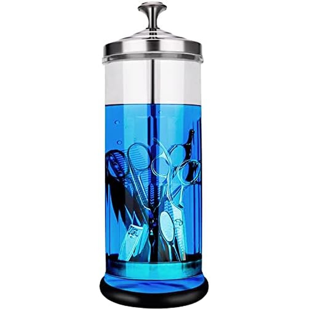 Iebarber Disinfectant Sterilizer Jar front view for salon tools