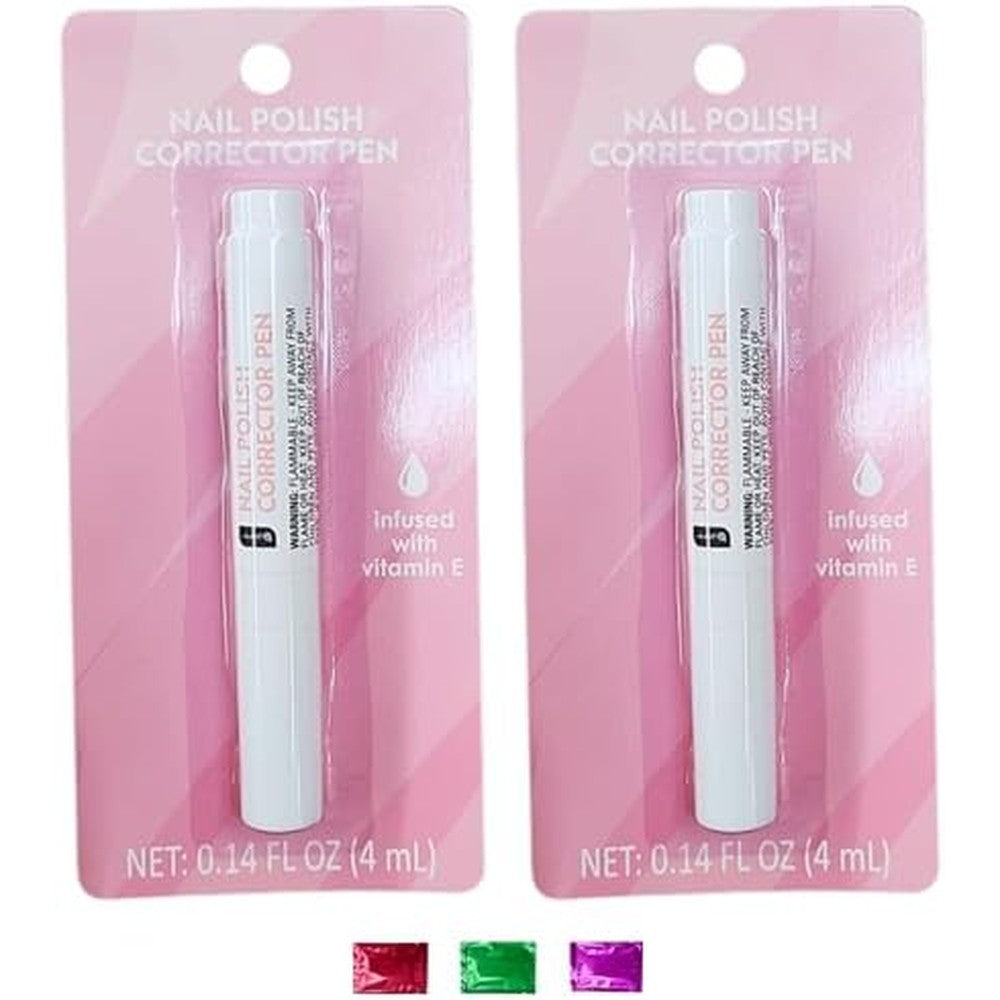 Generic nail polish corrector pen 2 pack front view