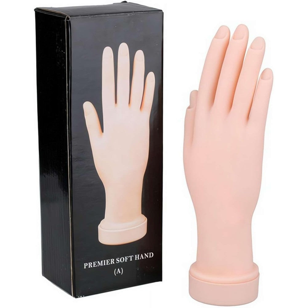 Generic practice hand for acrylic nails front view