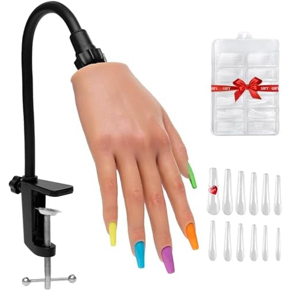 Veikmv silicone practice hand for acrylic nails front view