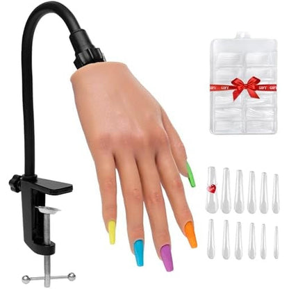 Veikmv silicone practice hand for acrylic nails front view